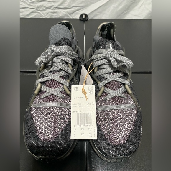 Adidas 4D fusio “Black Silver Metallic” MENS size 8 running training gym - Picture 7 of 7